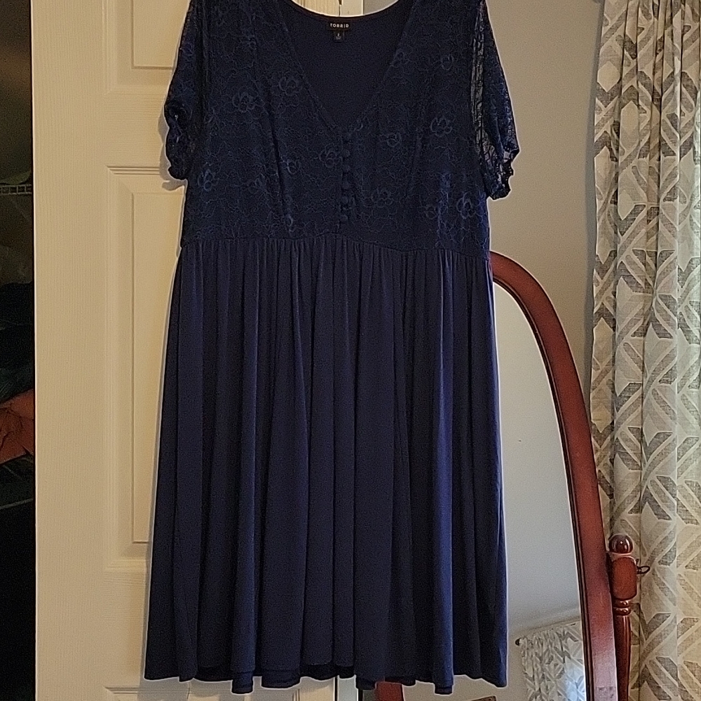 Torrid Blue Lace Dress